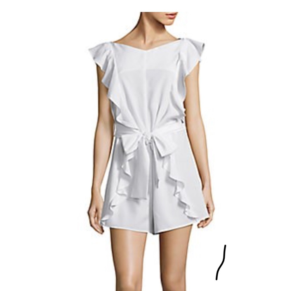 “Winsome” Ruffle Tie Front Zimmerman Romper